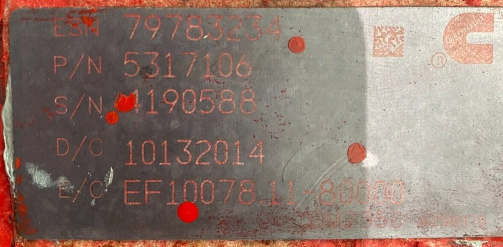 2014 Cummins OEM ISX15 Diesel Engine Control Module ECM ECU 5317106 5317107 CM2350