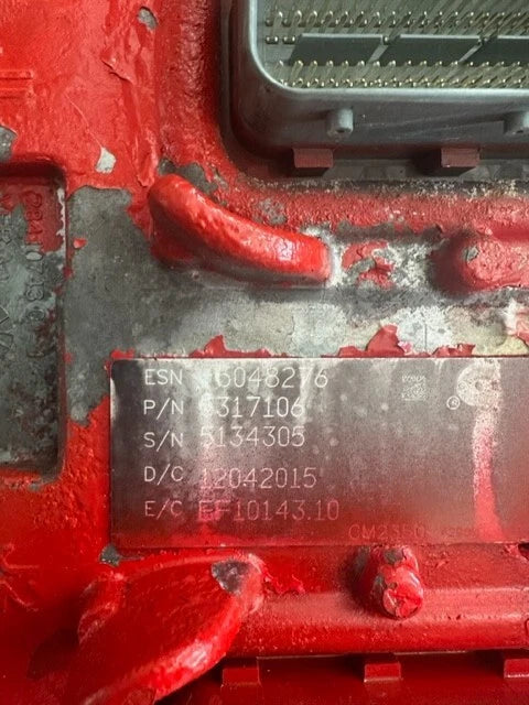 2015 Cummins ISX12 Control Module, ECM, ECU, CM2350, 5317106, 5317107