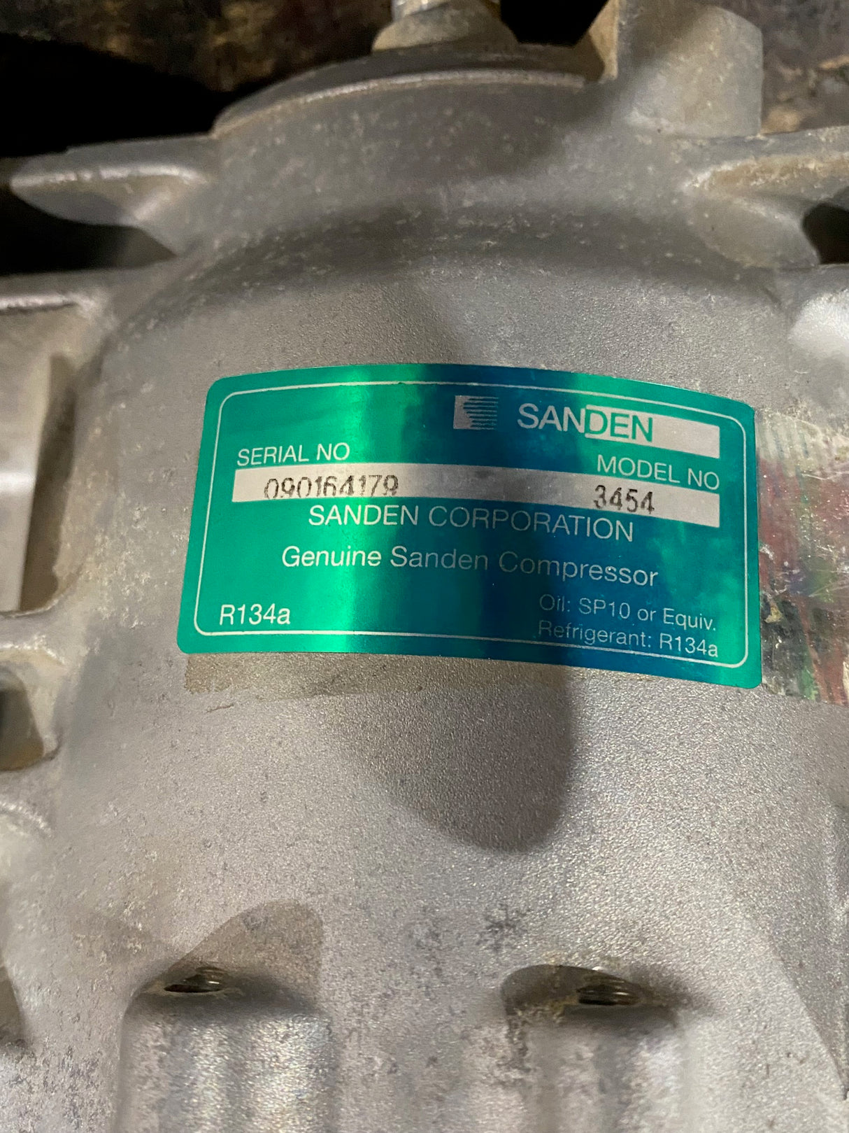 Sanden 3454 A/C Compressor 171456800C