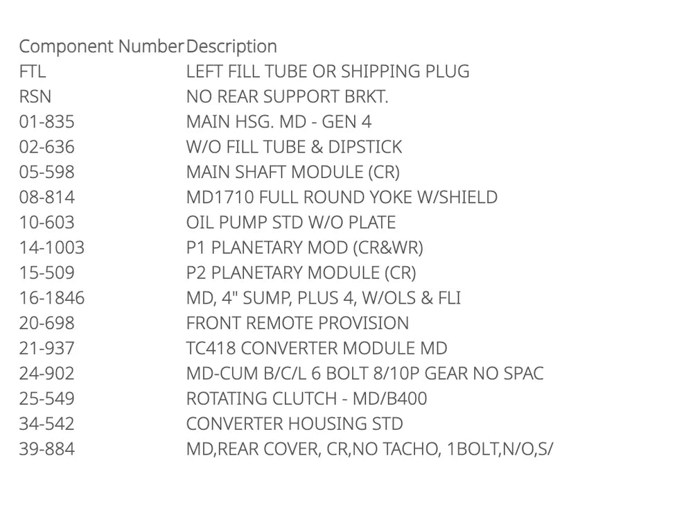 Allison 3000HS Automatic Transmission, 6511282946, 29535593