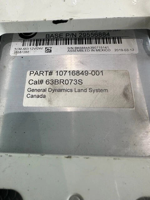 Allison A63 Transmission Control Module 10716849-001,29556884,12V,24V