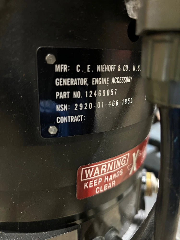 C.E. Niehoff N1602 Dual Voltage Generator 2920-01-446-1855, 28V, 400Amps