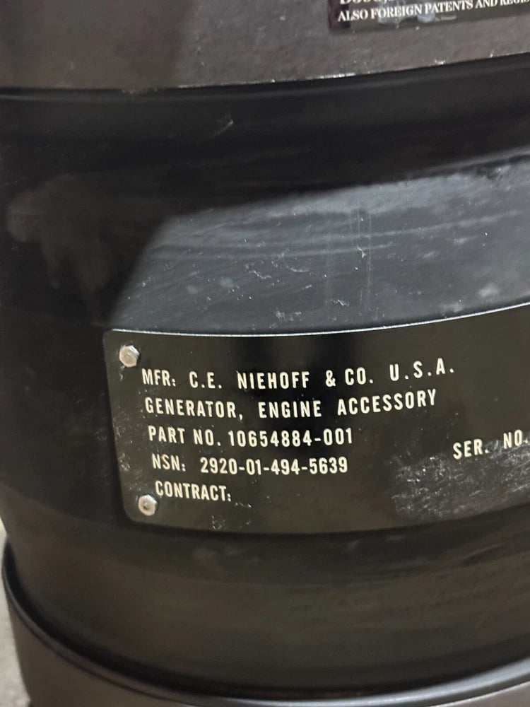 C.E. Niehoff & Co Generator 10654884-001 2920-01-494-5639 76761-N1307 28V 280AMP