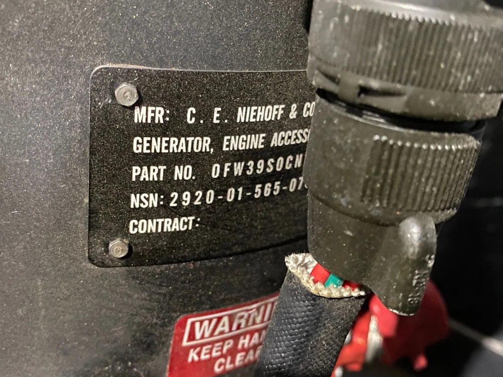 C.E. Niehoff & Co Generator 2920-01-565-0762, 76761-N1609-2, 570AMPS, 28V