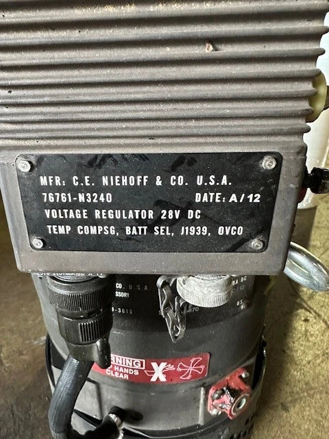 C.E. Niehoff & Co Generator, 76761-N1609-1, 2920-01-560-3613, 28V, 570AMPS
