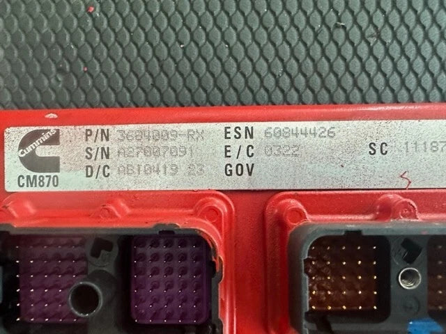Cummins ISX Diesel Engine ECM, ECU, CM870, 3684009RX, 3684008