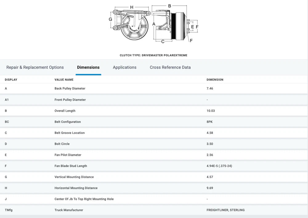 Horton OEM Fan Clutch for MBE4000 Engine 799843 989843 601859