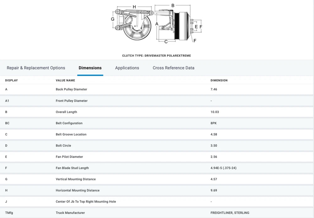 Horton OEM Fan Clutch for Mercedes MBE4000 Diesel Engine 799843 989843 601859
