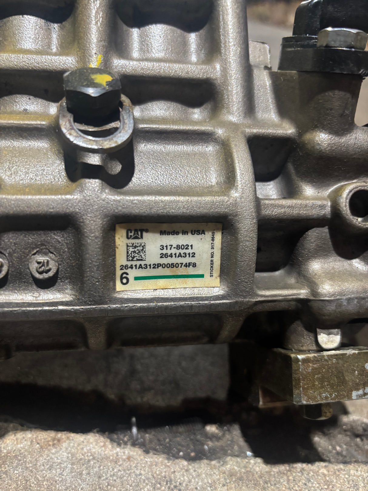 Caterpillar C6.6 OEM Diesel Engine Fuel Injection Pump 317-8021 2641A312