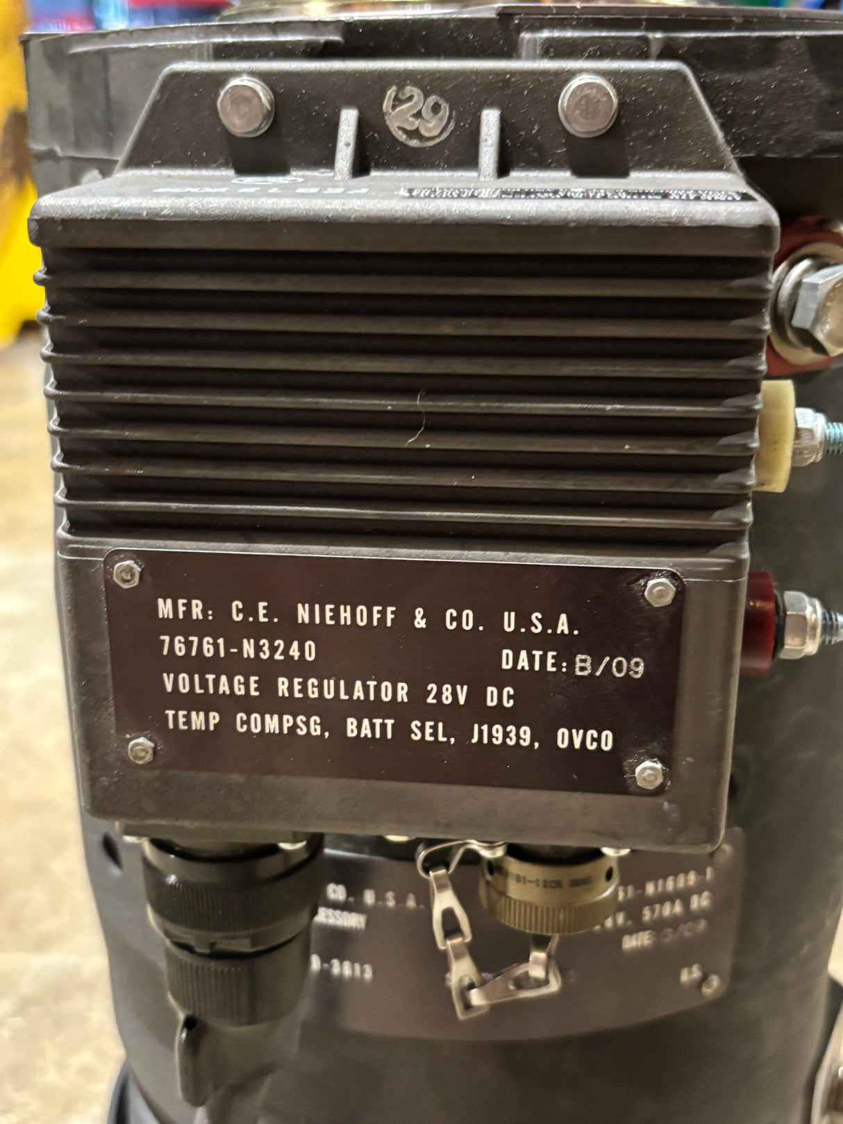 C.E. NiehoffN N1609-1 Gen Alternator 2920-01-560-3613 76761-N1609-1 570AMPS 28V