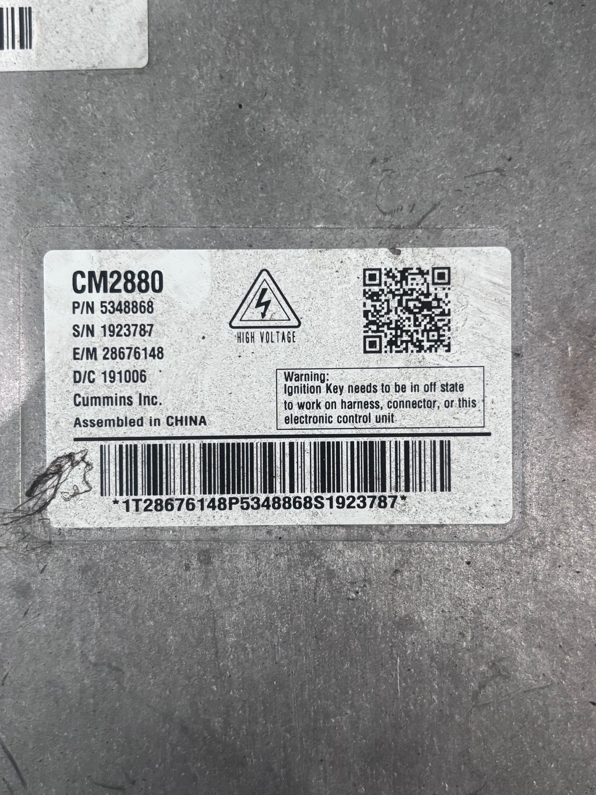 Cummins qsf2.8 diesel engine control module ecm ecu 5348868 5348864 cm2880 f114