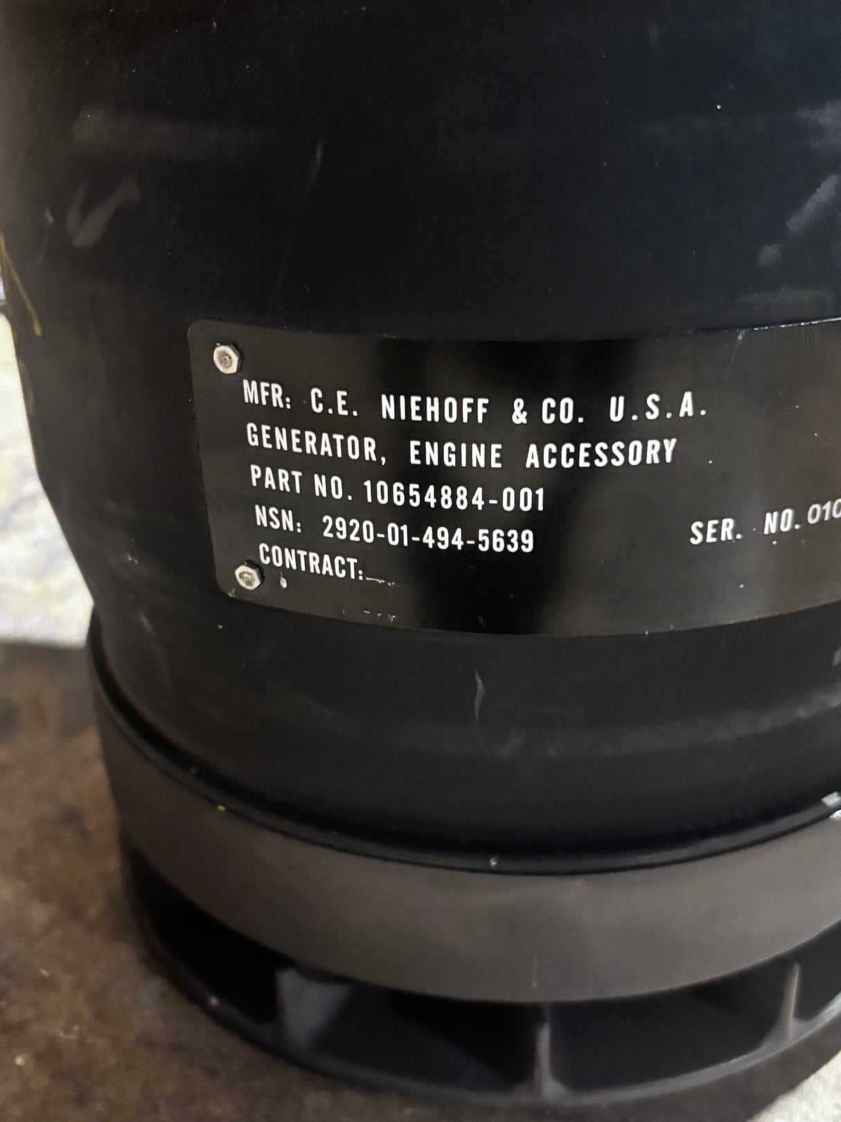C.E. Niehoff N1307 Generator 2920-01-494-5639 76761-N1307 280AMPS 28V