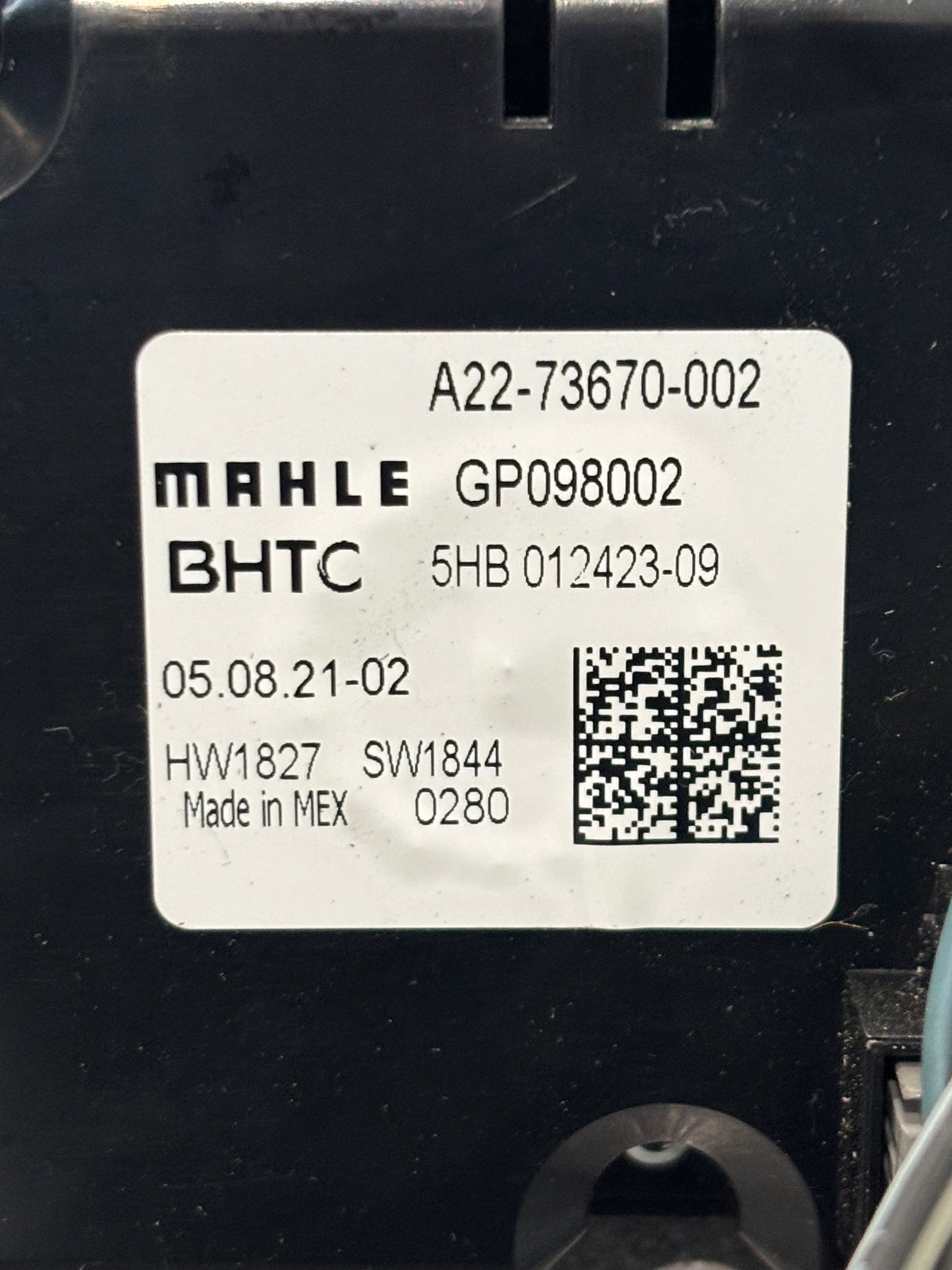 MAHLE Freightliner CASCADIA HVAC Temperature Control Gauge A22-73670-002