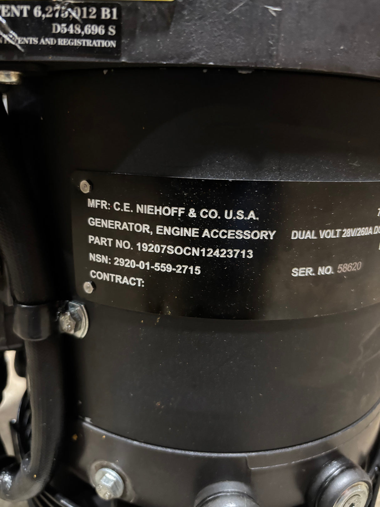 C.E. Niehoff N1224-1 Dual Voltage Alternator 260AMPS 76761-N1224-1