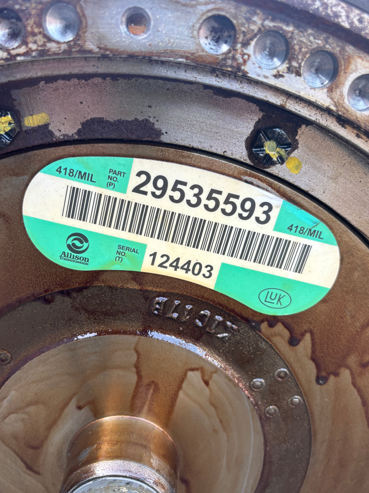 Allison 3000SP Automatic Transmission 6520112717 Torque Converter 29535593