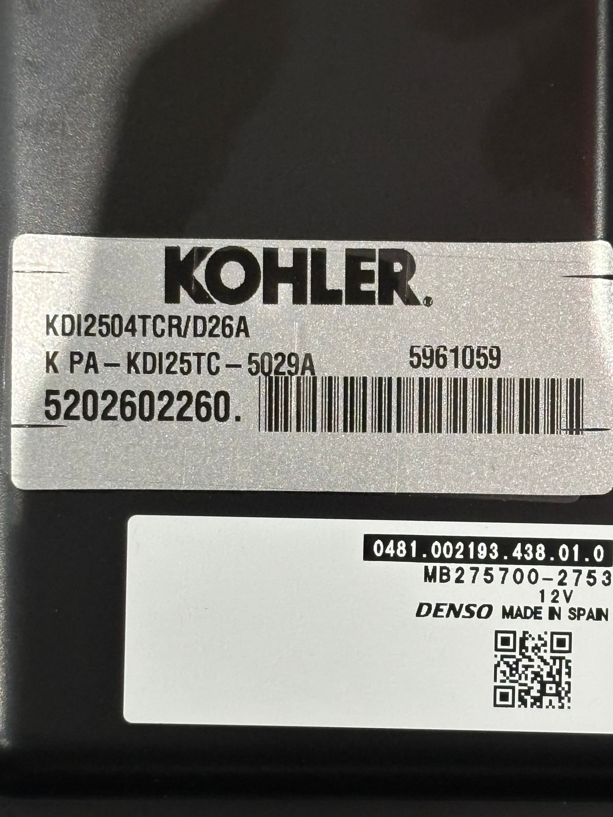 Kohler KDI2504TCR Diesel Engine Control Module ECM ECU ED0021934380