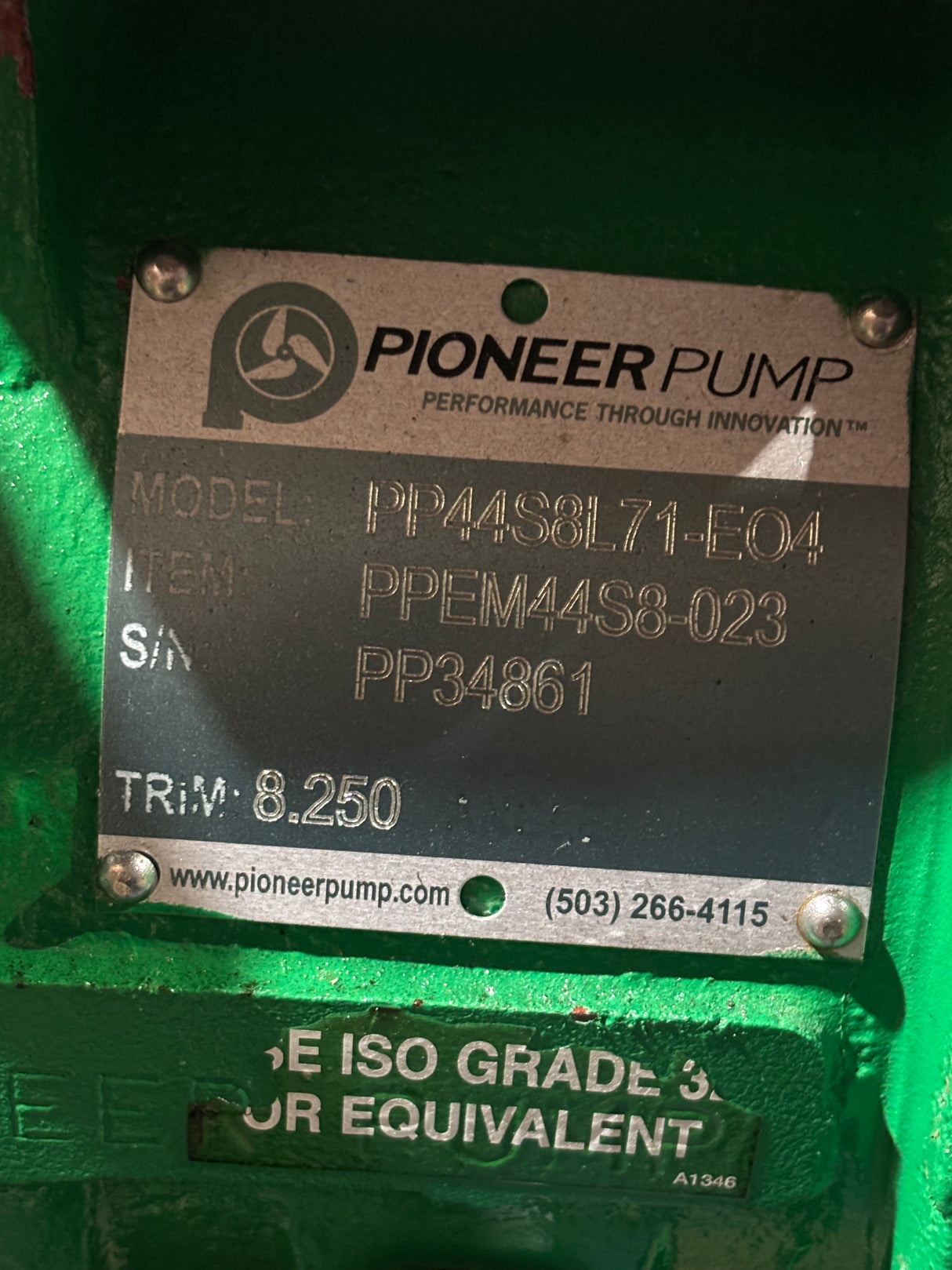 Pioneer PP44S8L71-E04 Water Pump PPEM44S8 Swig Flex 504A