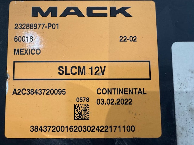 Mack Anthem Light Control Module SLCM A2C3843720095 23288977-P01
