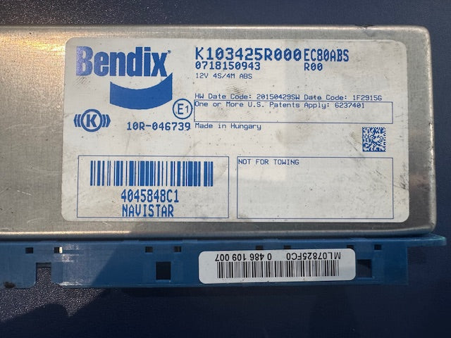 Bendix EC-80 ABS Brake Control Module 4045848C1 K103425R000 10R-046739