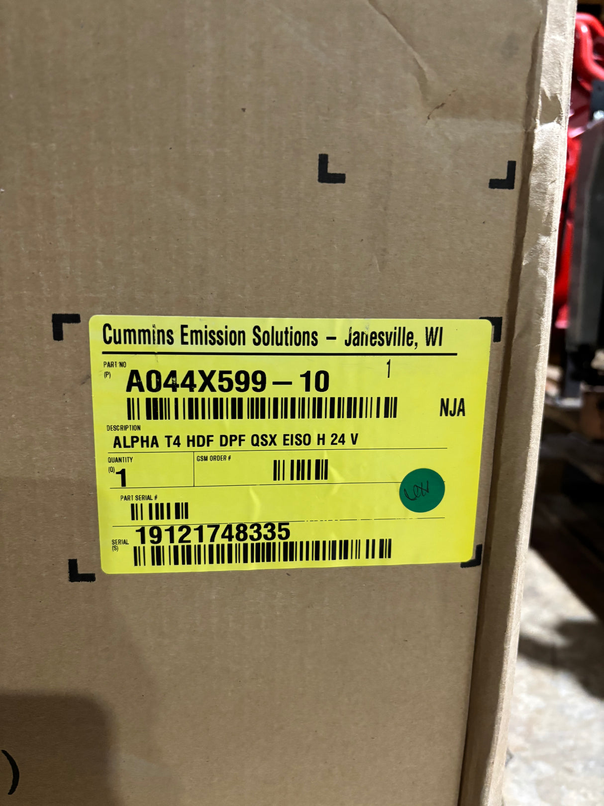 Cummins OEM DPF After-treatment Device with Nox Sensor A044X59 5315235 24V