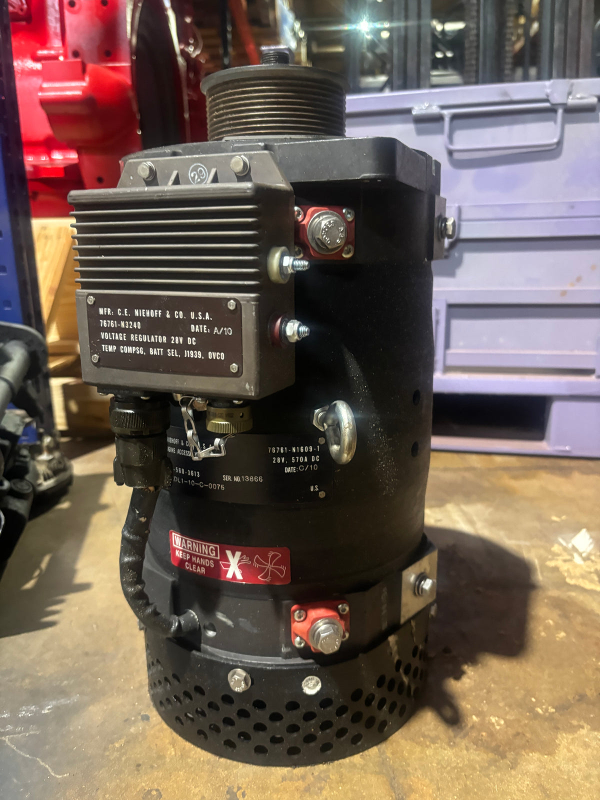 C.E. Niehoff N1609-1 Alternator Generator 2920-01-560-3613 76761-N1609-1