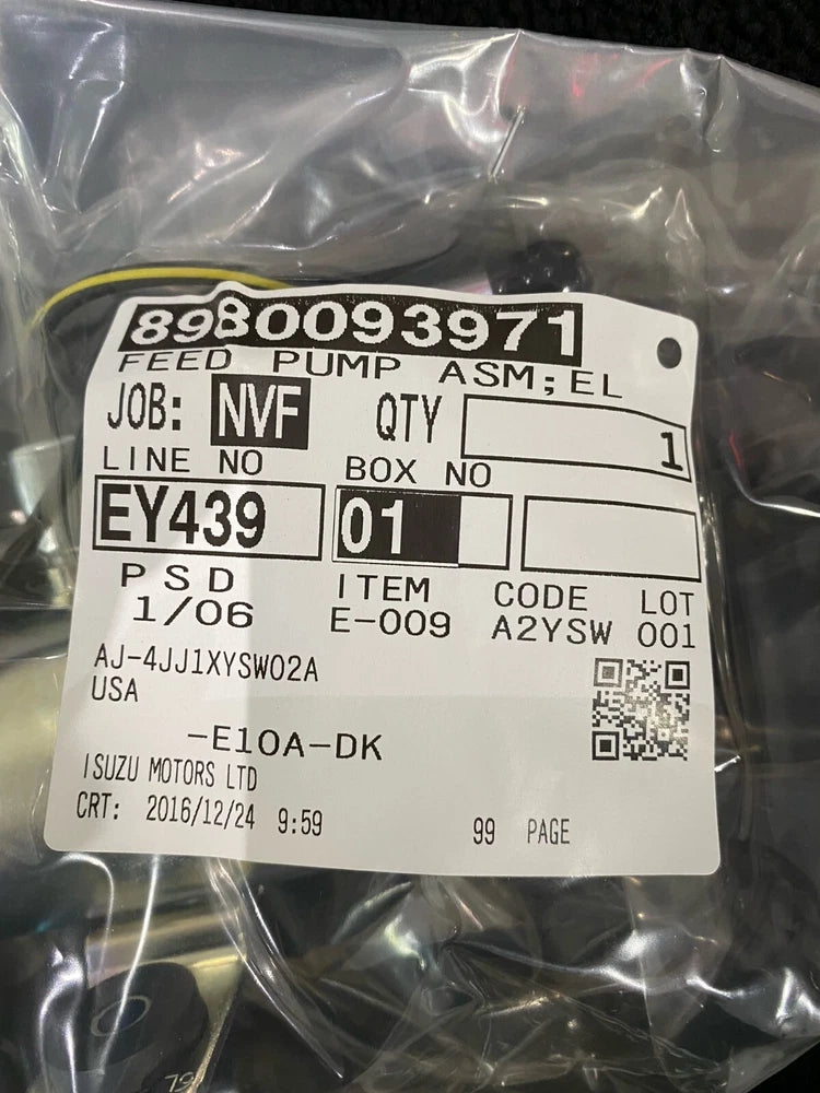 Isuzu 4JJ1, 6HK1 Diesel Engine Feed Pump, Fuel Pump 8980093971