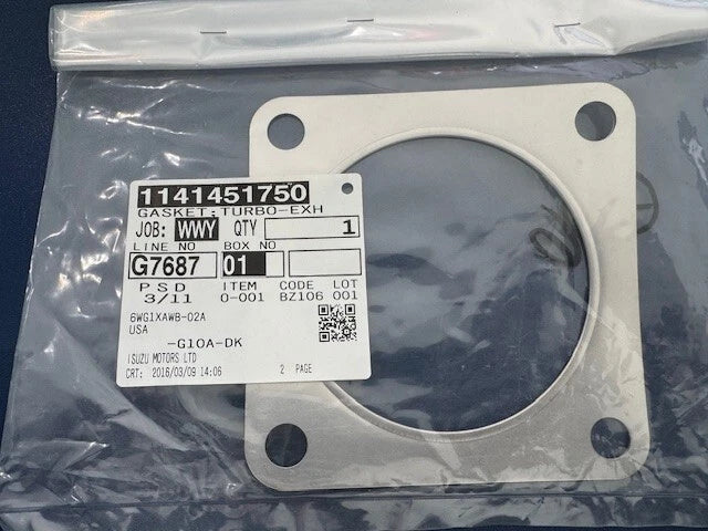Isuzu 6WG1 Gasket 1141451750