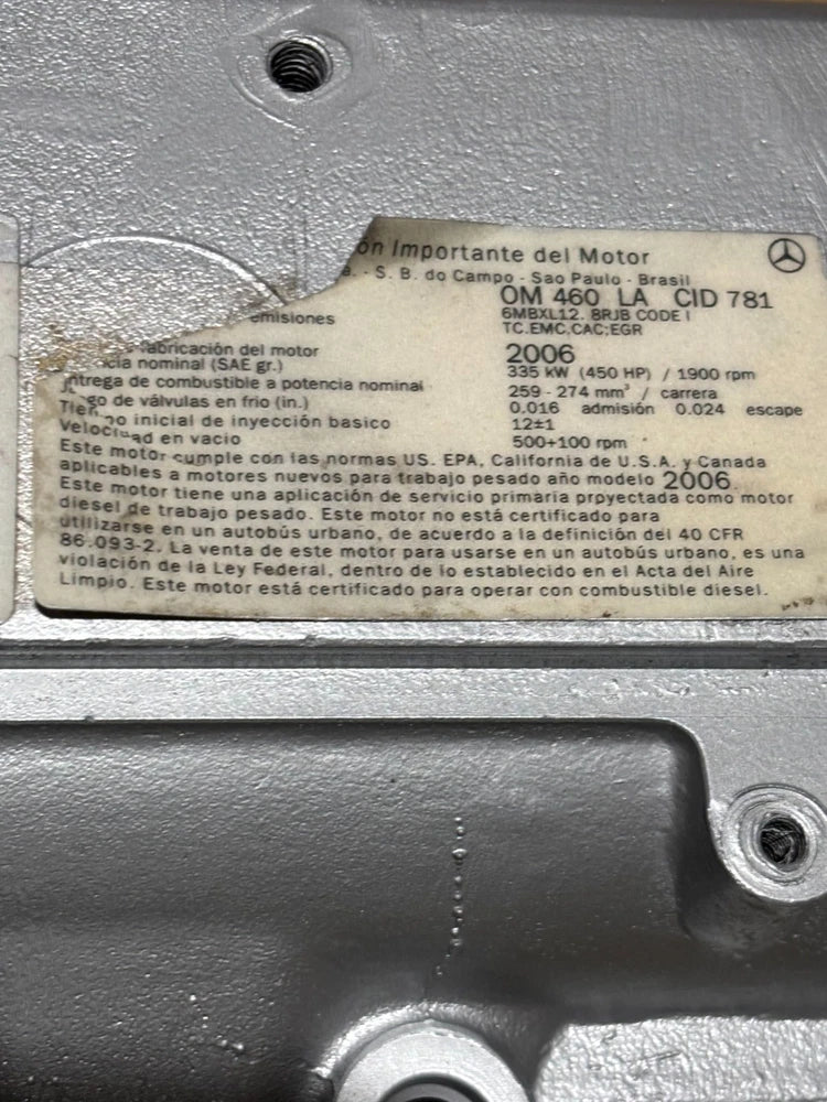 Mercedes Benz OM460LA MBE4000 Air Intake Manifold R4600980907 A4600980115