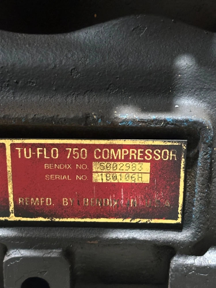 OEM Bendix Tu Flo 750 Air Brake Compressor 5002983