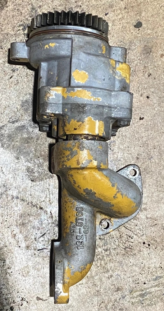 OEM Caterpillar 3176, C10, C12 Engine Oil Pump with Elbow 9Y8073, 122-0760
