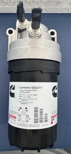 Cummins Fleetguard FF5706 OEM Fuel Filter with Fuel Filter Head 5262311