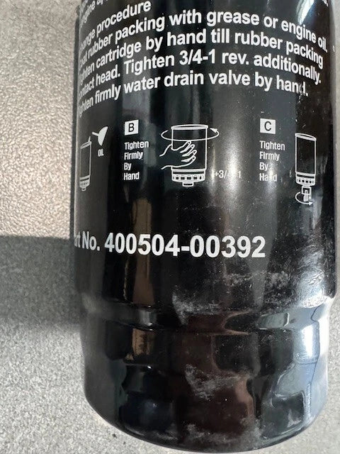 OEM Doosan Diesel Engine Fuel Filter Assembly 400504-00392 PA66-GF30