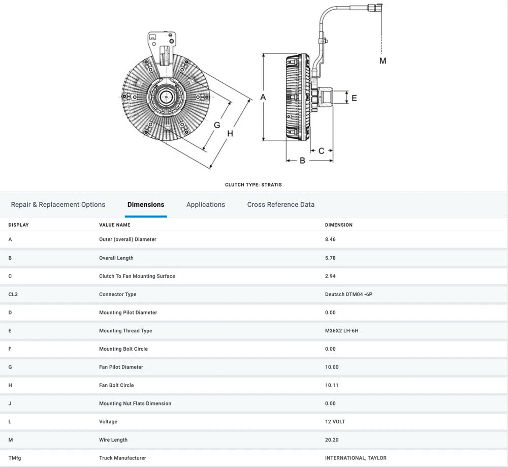 Horton OEM Electronic Fan Clutch for International and Cummins Diesel Engine 9806017 3893209C91
