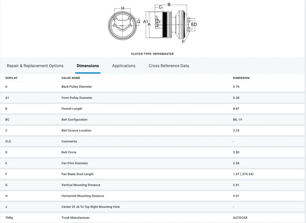 Horton OEM Fan Clutch for Cummins ISL Engine 79A9295-2, 999295, 989295, 601557