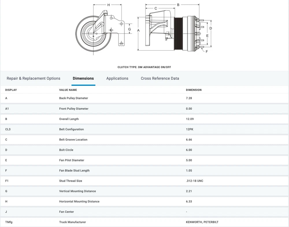 OEM Horton Fan Clutch for Cummins ISX15 X15 Engine 99A9586 98A9586 99A9659