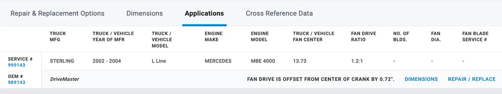 Horton OEM Fan Clutch for Mercedes OM460LA MBE4000 Engine 999143 989143 601600