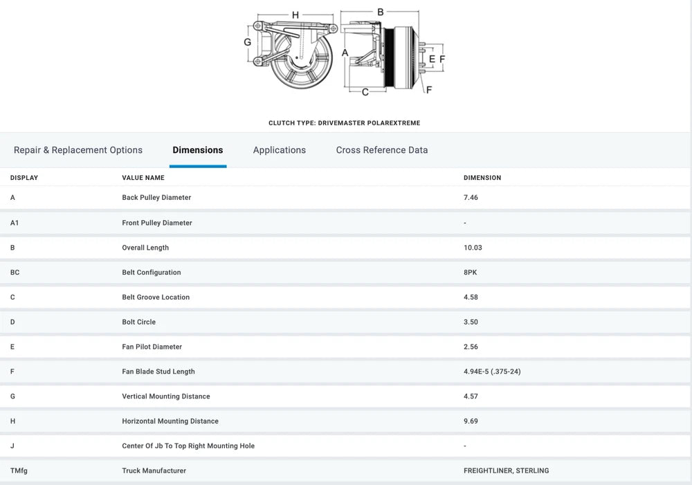 Horton OEM Fan Clutch for Mercedes OM460LA Diesel Engine 799843 989843 601859