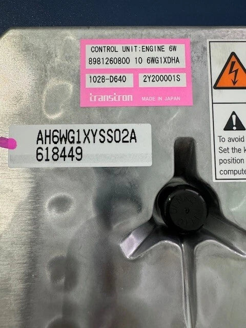 OEM Transtron ECM for Isuzu 6WG1 Engine 8981260800 1028-D640 2Y200001S