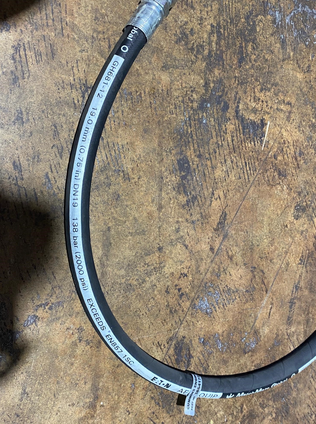 Cummins OEM Flexible Hydraulic Hose 3864172