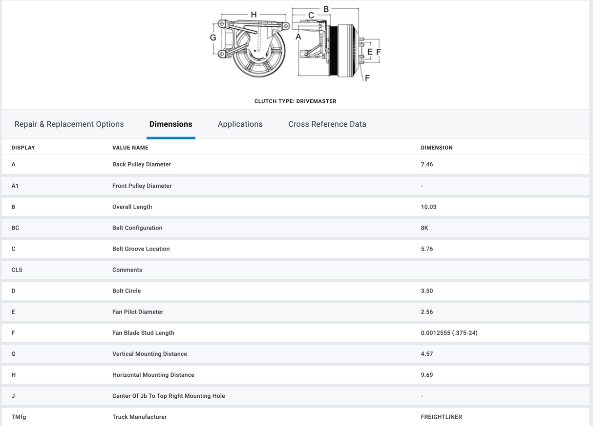 Horton Fan Clutch for Mercedes Benz MBE4000 Engine 799336 989336 999336