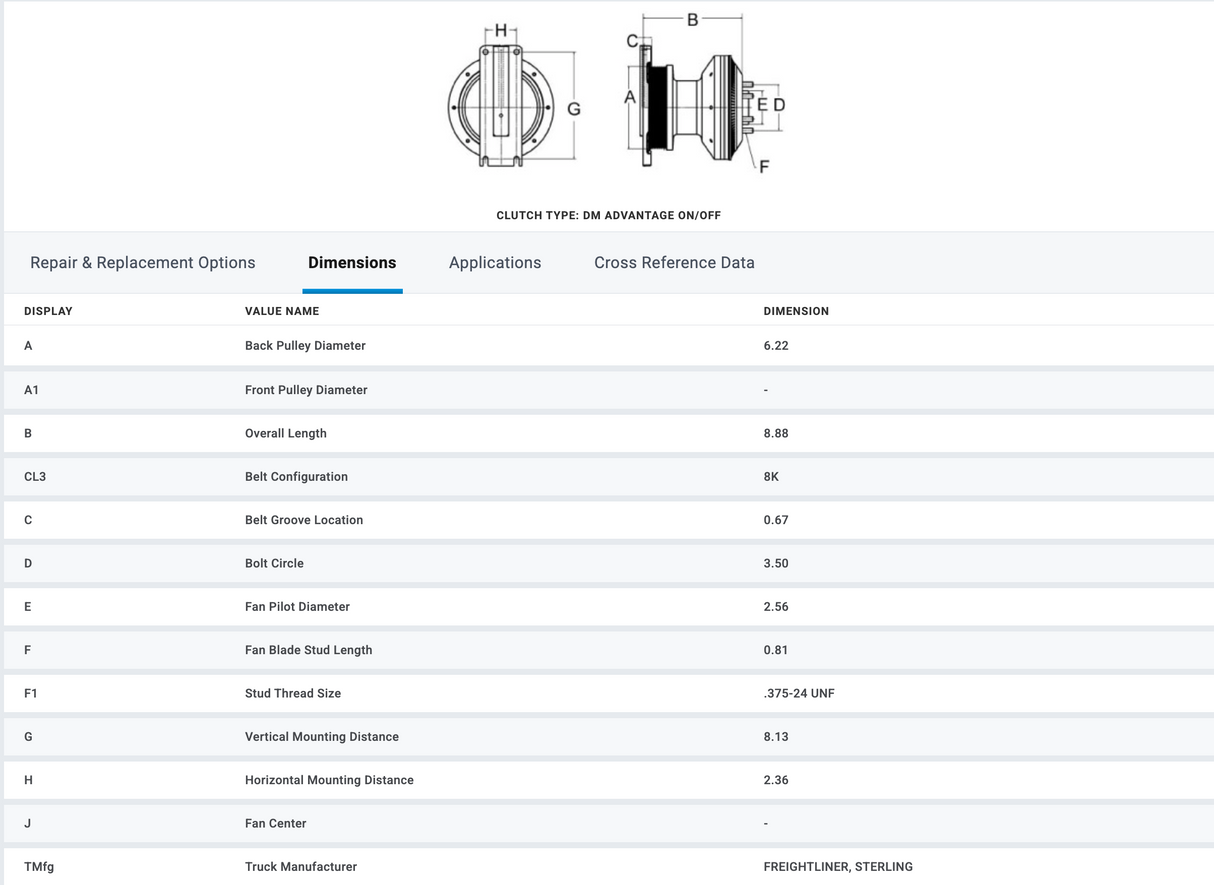 Horton Fan Clutch for Caterpillar C7 ACERT Engine 79A9291 989291 799291 999291
