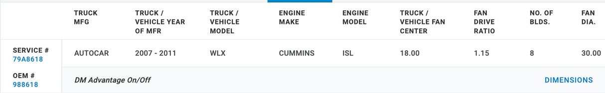 Horton Fan Clutch for Cummins ISL Engine 79A8618 988618 998618 601921