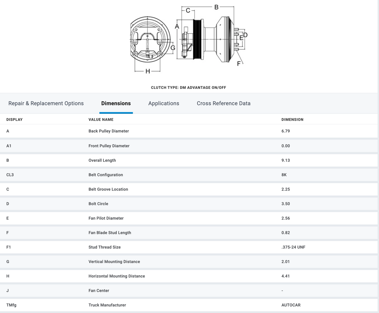 Horton Fan Clutch for Cummins ISL Engine 79A8618 988618 998618 601921