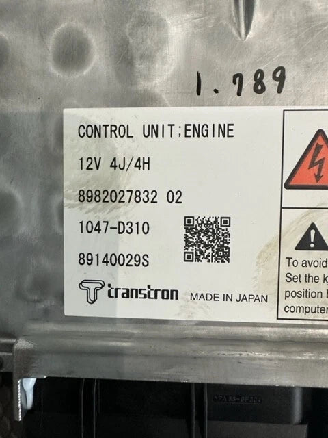 Transtron Control Module, ECM for Isuzu 4JJ1 Engine 8982027832, 8980980662