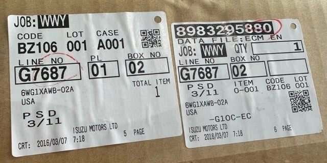 Transtron ECM for Isuzu 6WG1 Engine 8983295880 8983002950 1047-D591 62220005S