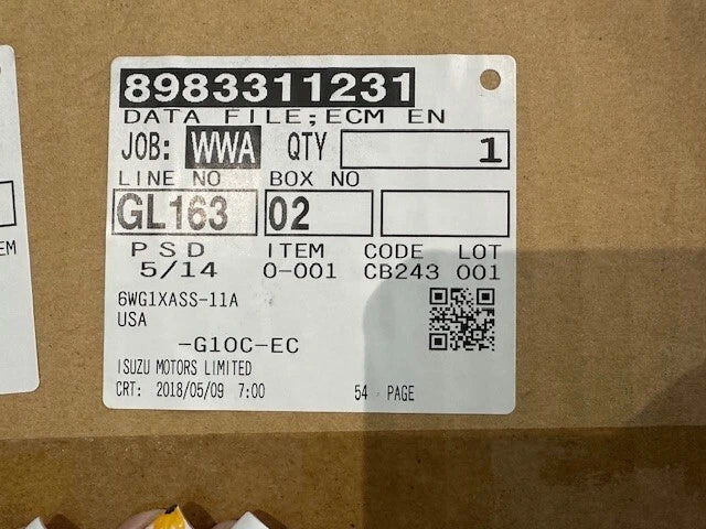 Transtron ECM for Isuzu 6WG1 Engine 8983311231 8983002951 1047-D591 84130001S