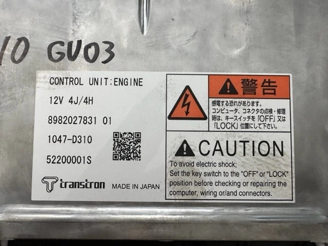 Transtron Engine Control Module 8980777822, 8982027831, 1047-D310, 4HK1, 4JJ