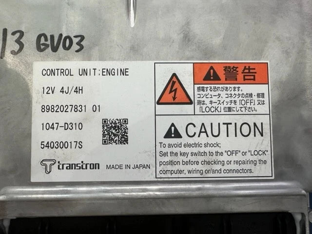 Transtron Engine Control Module, 8980777822, 8982027831, 1047-D310, 12V