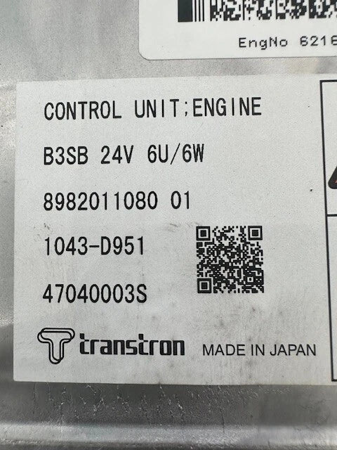 Transtron Isuzu 6WG1X 24V Diesel Engine Control Module ECM ECU 8982011080 01