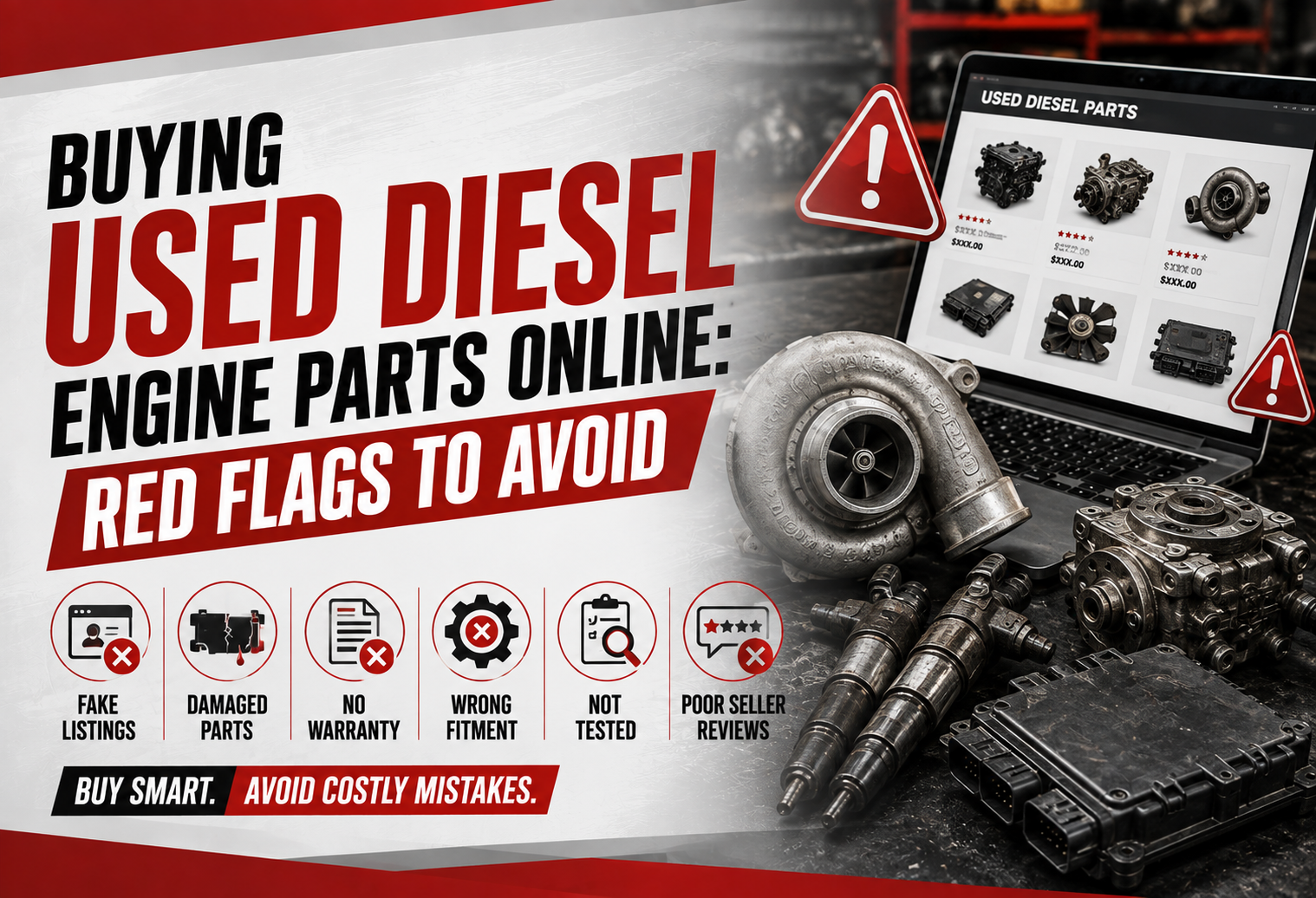 Buying Used Diesel Engine Parts Online: Red Flags to Avoid